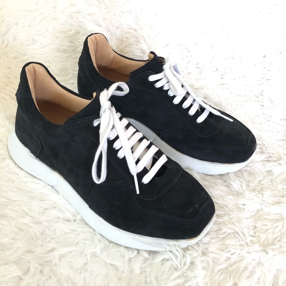 Barneys New York Shoes - BARNEYS NEW YORK BLACK SUEDE BLOWTECH SNEAKERS sz8